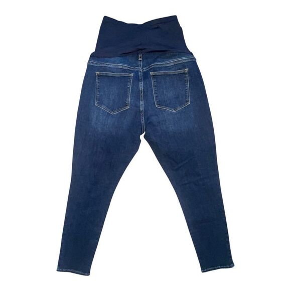Gap Maternity Dark Wash Easy Leggings Full Panel Jeans 10/30 Regular NWOT - Picture 2 of 4